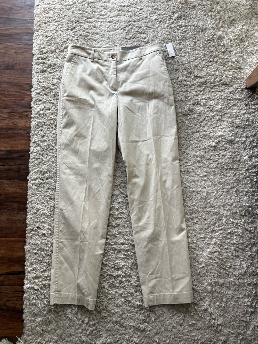 Talbots Light Beige Straight-Leg Curvy Fit Chinos